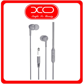 XO EP37 In-ear Handsfree με Βύσμα 3.5mm Gray Γκρι