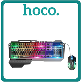 Hoco GM12 Light and Shadow Σετ Gaming Πληκτρολόγιο Με Διακόπτες και RGB Φωτισμό & Ποντίκι (Αγγλικό US)