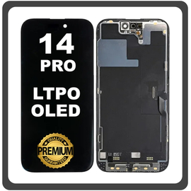 Original Apple iPhone 14 Pro, iPhone 14Pro (A2890, A2650, A2889) LTPO Super Retina XDR OLED LCD Οθόνη Black Μαύρο Pulled