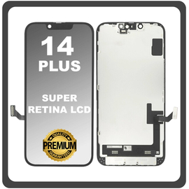 Original Apple iPhone 14 Plus, iPhone 14+ (A2886, A2632, A2885) Super Retina XDR OLED LCD Οθόνη Black Μαύρο Pulled