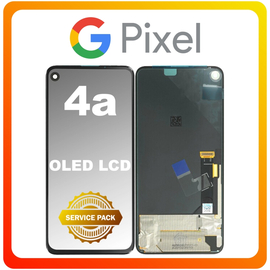 Γνήσια Original Google Pixel 4a (G025J, GA02099) OLED LCD Display Screen Assembly Οθόνη + Touch Screen Digitizer Μηχανισμός Αφής Black Μαύρο G949-00007-01 (Service Pack By Google)