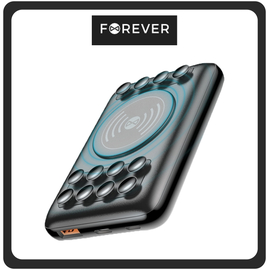 Forever WTB-100 Power Bank 10000mAh με Θύρα USB-A και Θύρα USB-C Quick Charge 3.0 Μαύρο