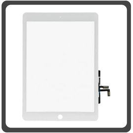 iPad Air (A1474, A1475), iPad Air 5 (A2589, A2591) Touch Screen DIgitizer Μηχανισμός Αφής Τζάμι White Άσπρο Without Home Button (Ref By Apple)