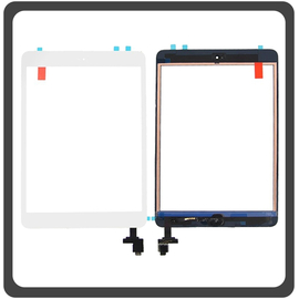HQ OEM &Sigma;&upsilon;&mu;&beta;&alpha;&tau;ό &Mu;&epsilon; Apple iPad Mini 2 (A1489, A1490), Touch Panel Screen Digitizer &Mu;&eta;&chi;&alpha;&nu;&iota;&sigma;&mu;ό&sigmaf; &Alpha;&phi;ή&sigmaf; White + Home Button &Kappa;&epsilon;&nu;&tau;&rho;&iota;&kappa;ό &Kappa;&omicron;&upsilon;&mu;&pi;ί White Ά&sigma;&pi;&rho;&omicron; (Premium A+​)