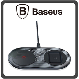 Baseus Wireless Charger Ασύρματος Φορτιστής (Qi Pad) 15W + Cable Καλώδιο 100cm Black Μαύρο (TZWXJK-B01)