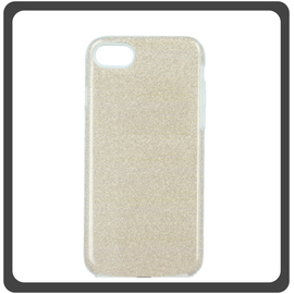 Θήκη Πλάτης - Back Cover, Silicone Σιλικόνη Glitter Gold Χρυσό Glitter 3in1 For iPhone 7/8/SE 2020/SE 2022