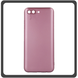 Θήκη Πλάτης - Back Cover, Silicone Σιλικόνη Μεταλλική Pink Ροζ For iPhone 7 Plus/8 Plus