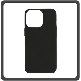 Θήκη Πλάτης - Back Cover, Silicone Σιλικόνη Matt Black Μαύρο For iPhone 13 Pro