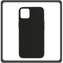 Θήκη Πλάτης - Back Cover, Silicone Σιλικόνη Matt Black Μαύρο For iPhone 13 Mini