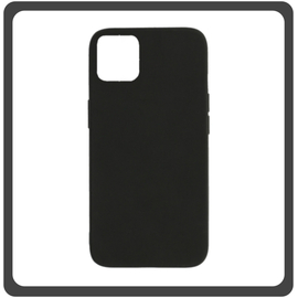 Θήκη Πλάτης - Back Cover, Silicone Σιλικόνη Matt Black Μαύρο For iPhone 13