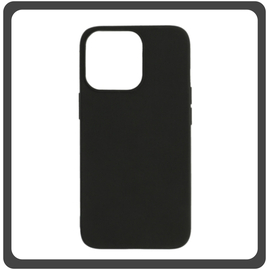 Θήκη Πλάτης - Back Cover, Silicone Σιλικόνη Matt Black Μαύρο For iPhone 13 Pro Max