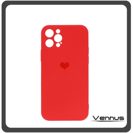 Vennus Θήκη Πλάτης - Back Cover, Silicone Σιλικόνη TPU Red Κόκκινο For iPhone 12 Pro Max
