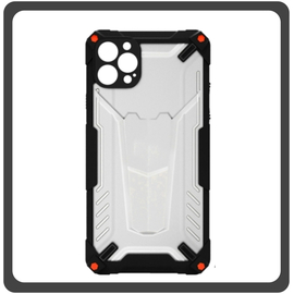 Θήκη Πλάτης - Back Cover, Silicone Σιλικόνη Hybrid TPU Black Μαύρο For iPhone 12 Pro