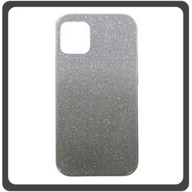 Θήκη Πλάτης - Back Cover, Silicone Σιλικόνη Glitter Silver Ασημί For iPhone 12 Mini