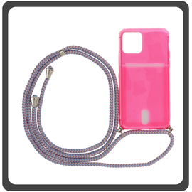Θήκη Πλάτης - Back Cover, Silicone Σιλικόνη Strap TPU Pink Ροζ For iPhone 12/12 Pro