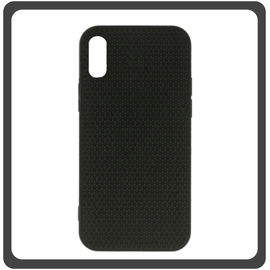 Θήκη Πλάτης - Back Cover, Silicone Σιλικόνη Liquid Black Μαύρο For iPhone XS Max
