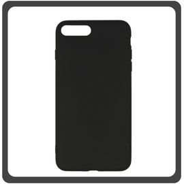 Θήκη Πλάτης - Back Cover, Silicone Σιλικόνη Matt Black Μαύρο For iPhone 7 Plus/8 Plus