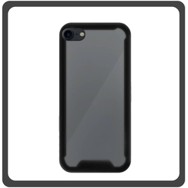 Θήκη Πλάτης - Back Cover, Silicone Σιλικόνη Acrylic Black Μαύρο For iPhone 7/8/SE 2020