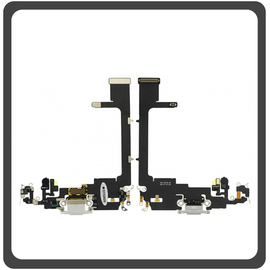 HQ OEM Συμβατό Για Apple iPhone 11 Pro (A2215, A2160, A2217, iPhone12,3) Charging Dock Connector Lightning Flex With Board Καλωδιοταινία Κονέκτορας Φόρτισης + Microfone Μικρόφωνο Space Grey Γκρι (Premium A+)