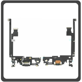 HQ OEM Συμβατό Για Apple iPhone 12 Pro Max, iPhone 12 ProMax (A2411, A2342, A2410) Charging Dock Connector Lightning Flex Καλωδιοταινία Κονέκτορας Φόρτισης + Microphone Μικρόφωνο Pacific Blue Μπλε​ (Grade AAA+++)