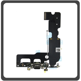 Γνήσια Original Apple iPhone 7+, iPhone 7 Plus (A1661, A1784) Charging Dock Connector Lightning Flex Καλωδιοταινία Κονέκτορας Φόρτισης + Microphone Μικρόφωνο Jet Black Μαύρο