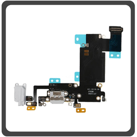 iPhone 6s Plus (A1633, A1688, A1691, A1700, iPhone8,1) USB Lightning Charging Dock Connector Flex Καλωδιοταινία Κονέκτορας Φόρτισης + Microphone Μικρόφωνο Light Gray Μαύρο (Ref By Apple)