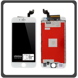 OEM HQ Iphone 6S (A1633, A1688, A1691, A1700) Lcd Display Screen Οθόνη + Touch Screen Digitizer Μηχανισμός Οθόνη Αφής White Premium Quality (Premium A+) (Lifetime Warranty Για Συνεργατες B2B​)