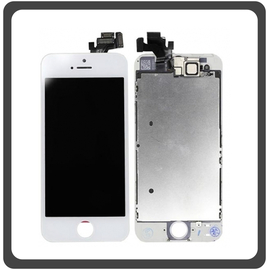 OEM HQ Iphone 5, Iphone5 (A1428 A1429 A1442) Lcd Display Screen Οθόνη + Touch Screen Digitizer Μηχανισμός Αφής + Small Parts Μικρά Εξαρτήματα White Άσπρο (Grade AAA+++)