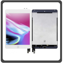 OEM HQ Apple Ipad Mini 4 , Mini4 (A1538, A1550, iPad5,1, iPad5,2) IPS LCD Display Assembly Screen Οθόνη + Touch Screen Digitizer Μηχανισμός Αφής + Home Button Κεντρικό Πλήκτρο Κουμπί White Άσπρο (Grade AAA+++)