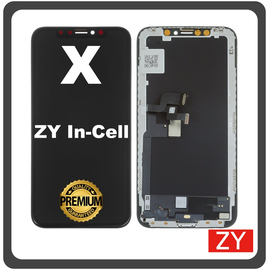 HQ OEM Συμβατό Για Apple iPhone X (A1865, A1901, A1902) ZY In-Cell LCD Display Screen Assembly Οθόνη + Touch Screen Digitizer Μηχανισμός Αφής Black Μαύρο (Premium A+)