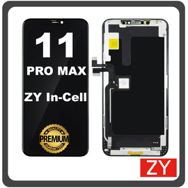 HQ OEM Συμβατό Για Apple iPhone 11 Pro Max, iPhone 11Pro Max (A2218, A2161, A2220, iPhone12.5) ZY In-Cell LCD Display Screen Assembly Οθόνη + Touch Screen Digitizer Μηχανισμός Αφής Black Μαύρο (Premium A+)