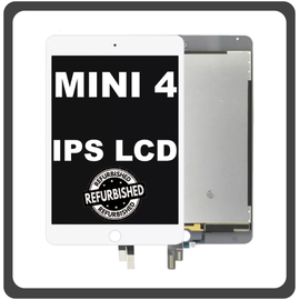 iPad mini 4 (2015) (A1538, A1550, iPad5,1, iPad5,2) IPS LCD Display Aseembly Screen &Omicron;&theta;ό&nu;&eta; + Touch Digitizer Unit &Mu;&eta;&chi;&alpha;&nu;&iota;&sigma;&mu;ό&sigmaf; A&phi;ή&sigmaf; + Home Button &Kappa;&epsilon;&nu;&tau;&rho;&iota;&kappa;ό &Kappa;&omicron;&upsilon;&mu;&pi;ί White Ά&sigma;&pi;&rho;&omicron; With Dormancy Function (Ref By Apple)