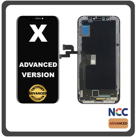 HQ OEM Συμβατό Για Apple iPhone X (A1865, A1901, A1902, A1903) NCC In-Cell Advanced Version LCD Display Screen Assembly Οθόνη + Touch Screen Digitizer Μηχανισμός Αφής Black Μαύρο (Grade AAA+++)