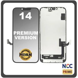 HQ OEM Συμβατό Για Apple iPhone 14, iPhone14 (A2882, A2649, A2881) NCC In-Cell Prime Version LCD Display Screen Assembly Οθόνη + Touch Screen Digitizer Μηχανισμός Αφής Black Μαύρο (Grade AAA)