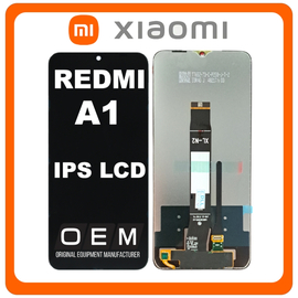 HQ OEM Συμβατό Με Xiaomi Redmi A1 (220733SI, 220733SG), IPS LCD Display Screen Assembly Οθόνη + Touch Screen Digitizer Μηχανισμός Αφής Black Μαύρο (Premium A+)