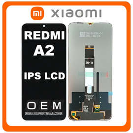 HQ OEM Συμβατό Με Xiaomi Redmi A2 (23028RN4DG, 23026RN54G), IPS LCD Display Screen Assembly Οθόνη + Touch Screen Digitizer Μηχανισμός Αφής Classic Black Μαύρο (Premium A+)