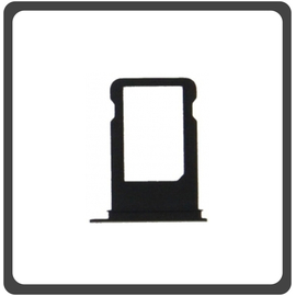 HQ OEM Συμβατό Για iPhone 7 (A1660, A1778), iPhone 7 Plus (A1661, A1784) Sim Tray Υποδοχέας Βάση Θήκη Κάρτας SIM Diamond Black Μαύρο (Grade AAA+++)