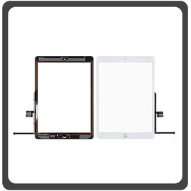 HQ OEM Συμβατό Για Apple iPad 7th Gen 10.2'' inch 2019 (A2197, A2200), iPad 8th Gen 10.2" inch 2020 (A2428, A2429) Touch Screen DIgitizer Μηχανισμός Αφής Τζάμι + Home Button Κεντρικό Κουμπί White Άσπρο (Grade AAA+++)