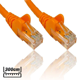 Καλώδιο Ethernet Cat6e 3m Πορτοκαλί