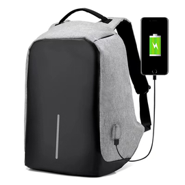 Laptop Backpack no Brand bp-01, 15.6", Γκρί - 45284