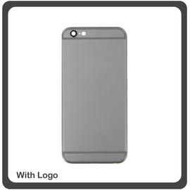 OEM HQ iPhone 6 (A1549, A1586, A1589, A1522, A1524, A1593) Καπάκι Μπαταρίας Battery Cover + Πλαινά πλήκτρα Side Keys + Θήκη Κάρτας Sim Holder Space Grey (Grade AAA+++)