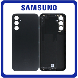 Γνήσια Original Samsung Galaxy A14 4G, (SM-A145F, SM-A145F/DSN) Rear Back Battery Cover Πίσω Κάλυμμα Καπάκι Πλάτη Μπαταρίας Black Μαύρο GH81-23536A (Service Pack By Samsung)