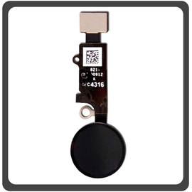 Γνήσια Original For iPhone 8 (A1863, A1905), iPhone 8 Plus (A1864, A1897) Home Button Κεντρικό Κουμπί + Flex Cable Space Gray Μαύρο Pulled