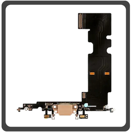 Original For iPhone 8 Plus, iPhone 8+ (A1864, A1897) Charging Dock Connector Lightning Flex With Board Καλωδιοταινία Κονέκτορας Φόρτισης + Microphone Μικρόφωνο Gold Χρυσό Pulled