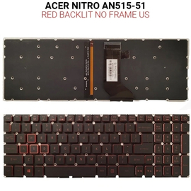Πληκτρολόγιο Acer Nitro An515-51 With red Backlit no Frame us