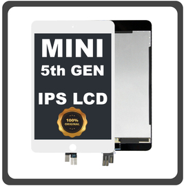 Γνήσια Original Apple iPad Mini 5th Gen (A2126, A2124, A2133, A2125, iPad11,1, iPad11,2) IPS LCD Display Screen Assembly Οθόνη + Touch Screen Digitizer Μηχανισμός Αφής White Άσπρο Pulled