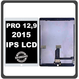 iPad Pro 12.9 (2015) (A1584, A1652, iPad6,7, iPad6,8) IPS LCD Display Aseembly Screen Οθόνη + Touch Digitizer Unit Μηχανισμός Aφής White Άσπρο (Ref By Apple)