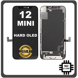 HQ OEM Συμβατό Με Apple iPhone 12 mini (A2399, A2176) HARD OLED Super Retina XDR OLED LCD Display Screen Assembly Οθόνη + Touch Screen Digitizer Μηχανισμός Αφής Black Μαύρο Without IC Chip (Premium A+)