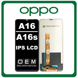 HQ OEM Συμβατό Για Oppo A16 (CPH2269), Oppo A16s (CPH2271) IPS LCD Display Screen Assembly Οθόνη + Touch Screen Digitizer Μηχανισμός Αφής Black Μαύρο (Premium A+)