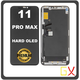 HQ OEM Συμβατό Για Apple iPhone 11 Pro Max, iPhone 11 ProMax (A2218, A2161) GX Hard Super Retina XDR OLED LCD Display Screen Οθόνη + Touch Screen Digitizer Μηχανισμός Οθόνη Αφής Black Μαύρο (Grade AAA)